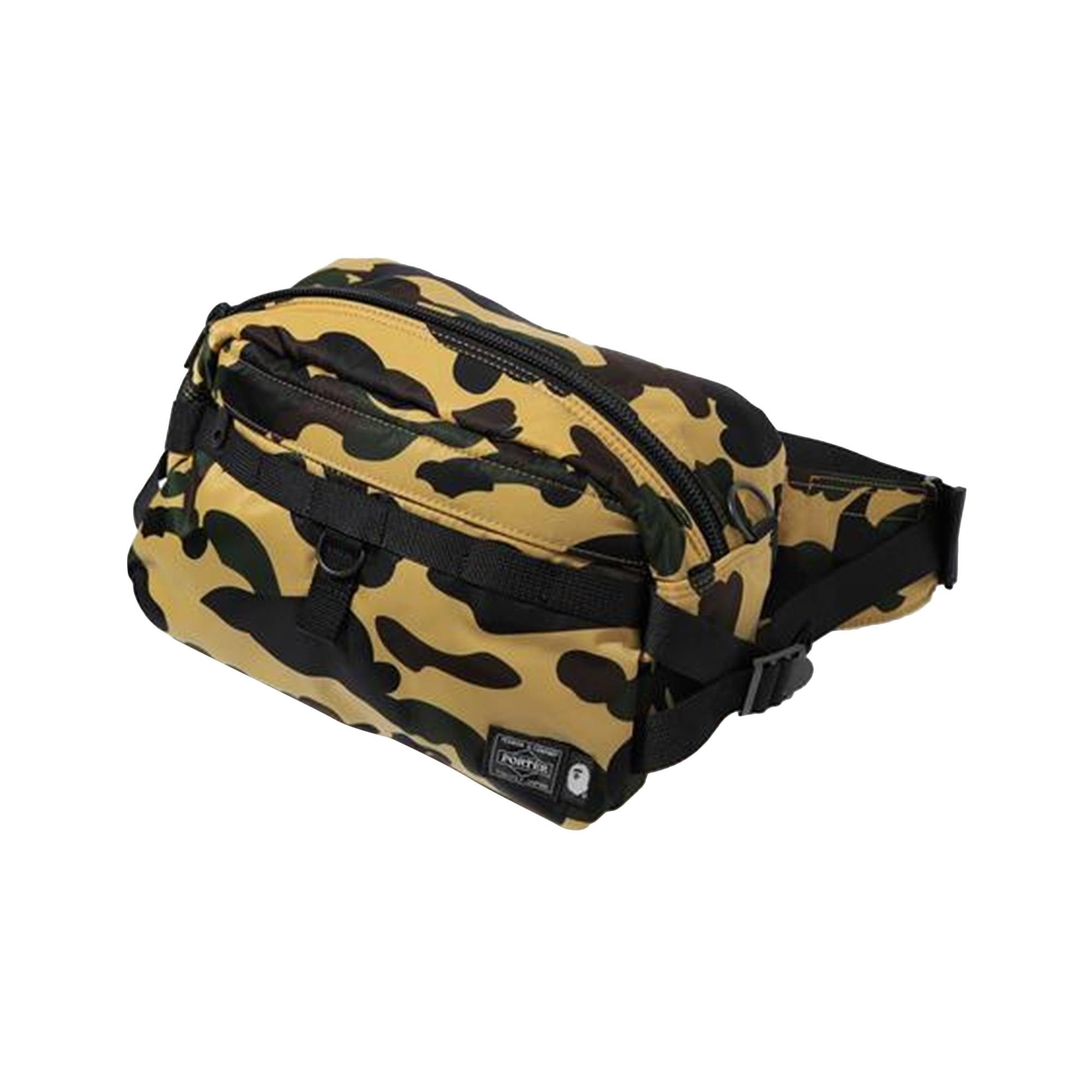 A BATHING APE® BAPE x Porter Yoshida 1st Camo Waist Bag 'Yellow' | goat |  REVERSIBLE