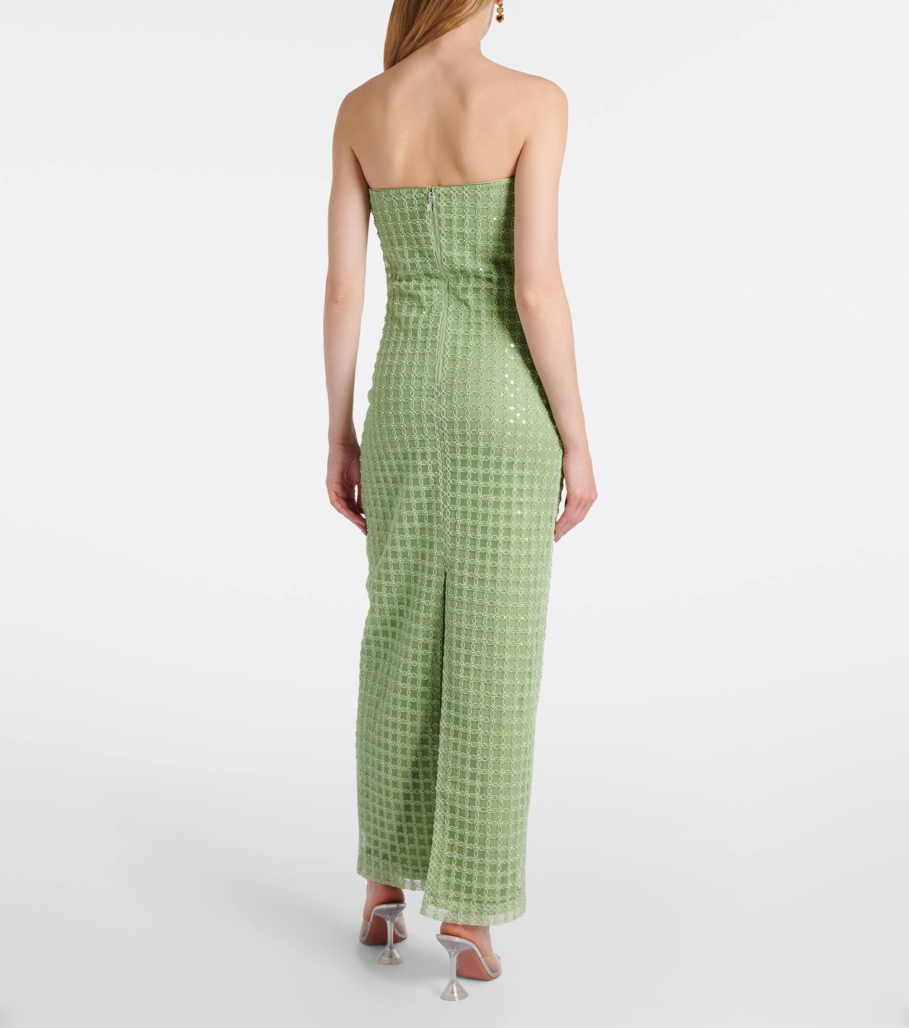 Embellished strapless gown - 3