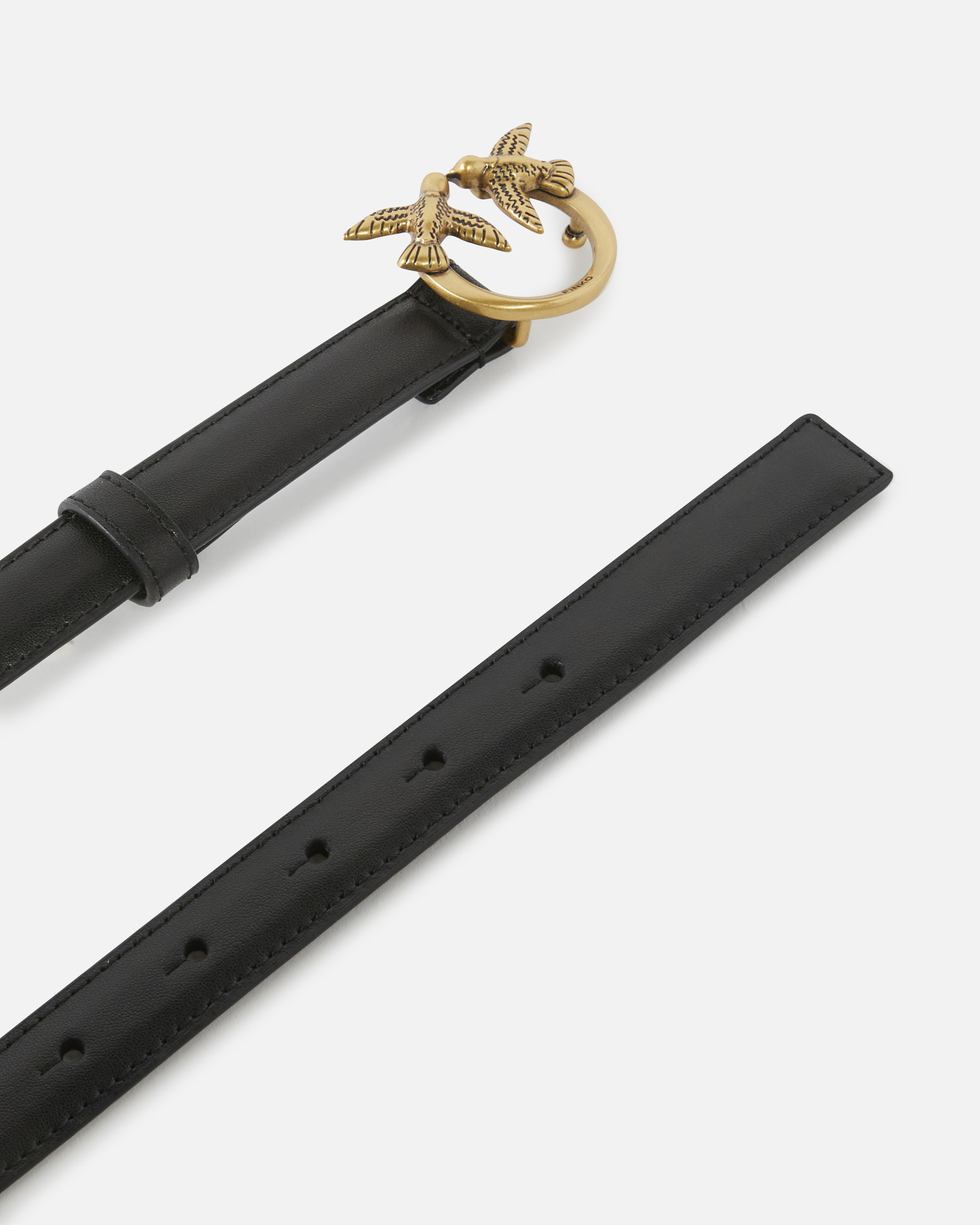 LOVE BIRDS THIN LEATHER BELT 2CM - 3