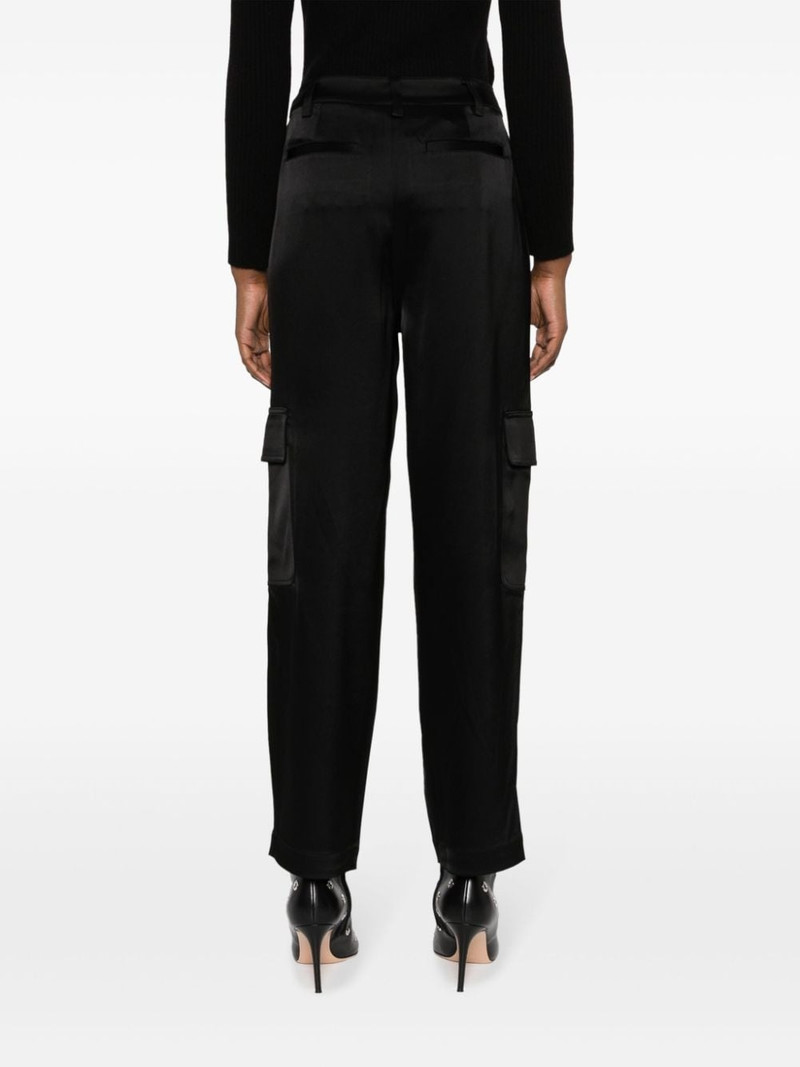 satin-finish tapered-leg trousers 4