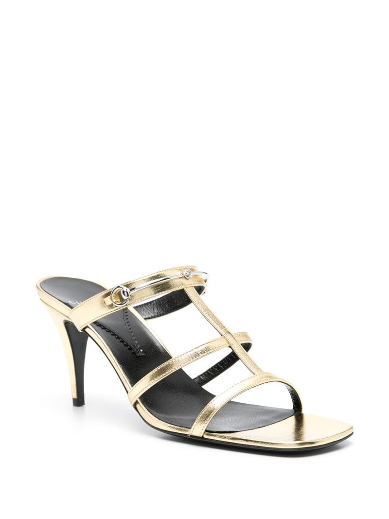 GUCCI 75mm horsebit-detail leather sandals outlook