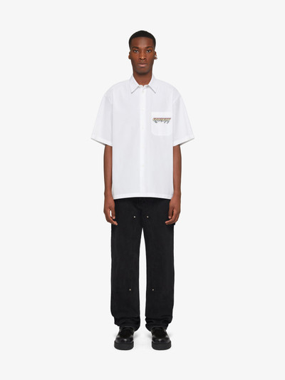 Givenchy SHIRT IN POPLIN WITH GIVENCHY WORLD TOUR PRINT outlook