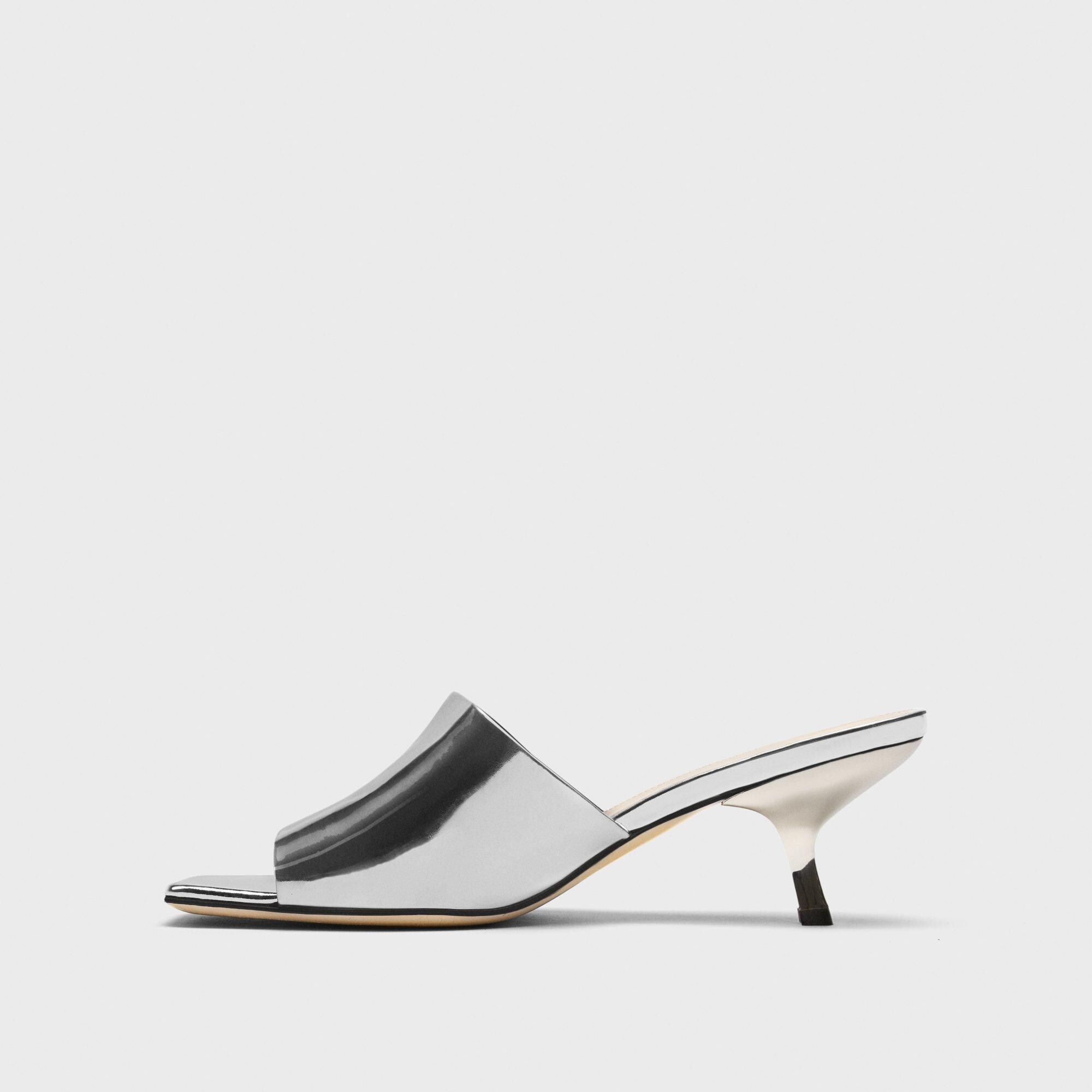 Mule Sandal in Metallic Leather - 3