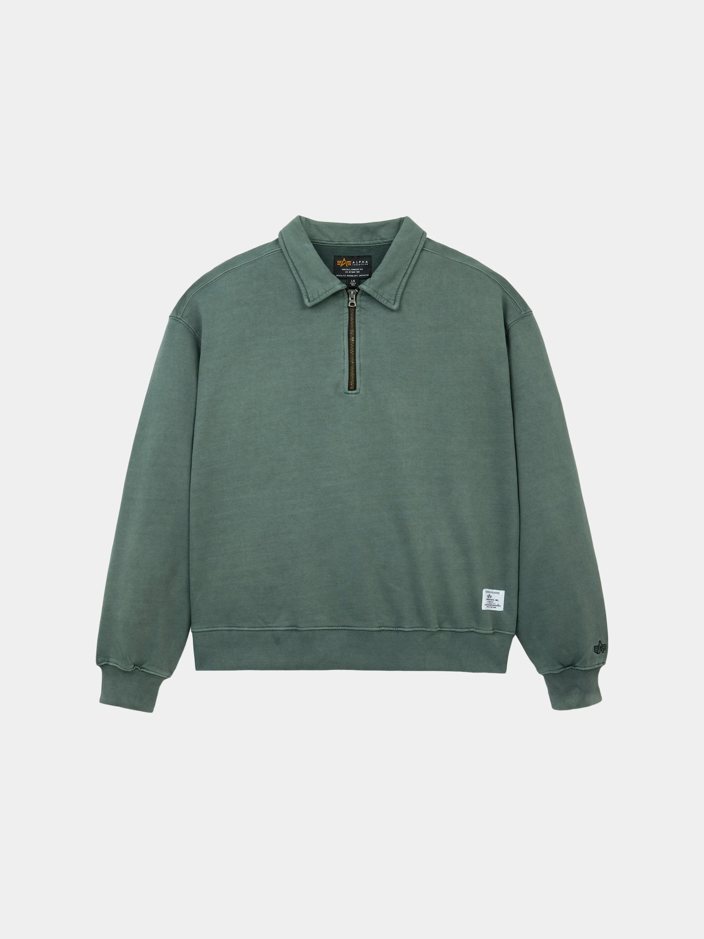 ESSENTIAL 1/4 ZIP BATTLEWASH SWEATSHIRT - 1