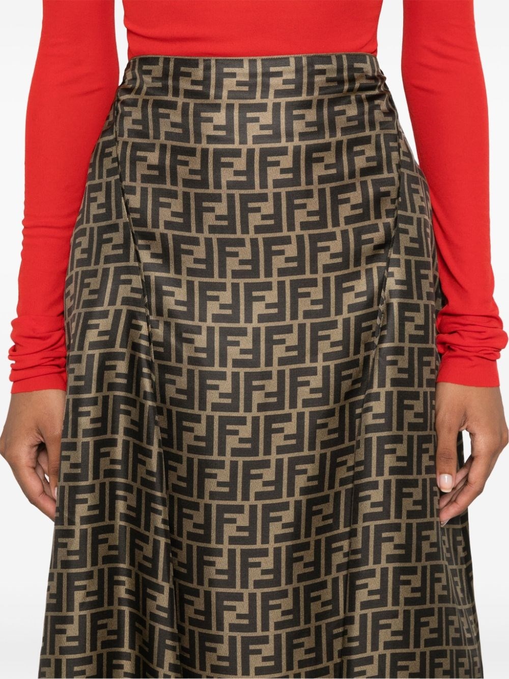 スカート FENDI FF SILK MIDI SKIRT FENDI FF silk midi skirt | tessabit | REVERSIBLE