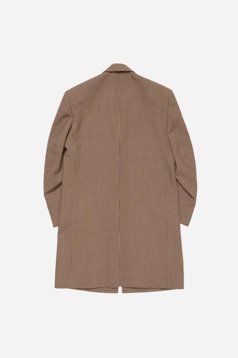 Single-Breasted Wool Coat - Multi brown 7