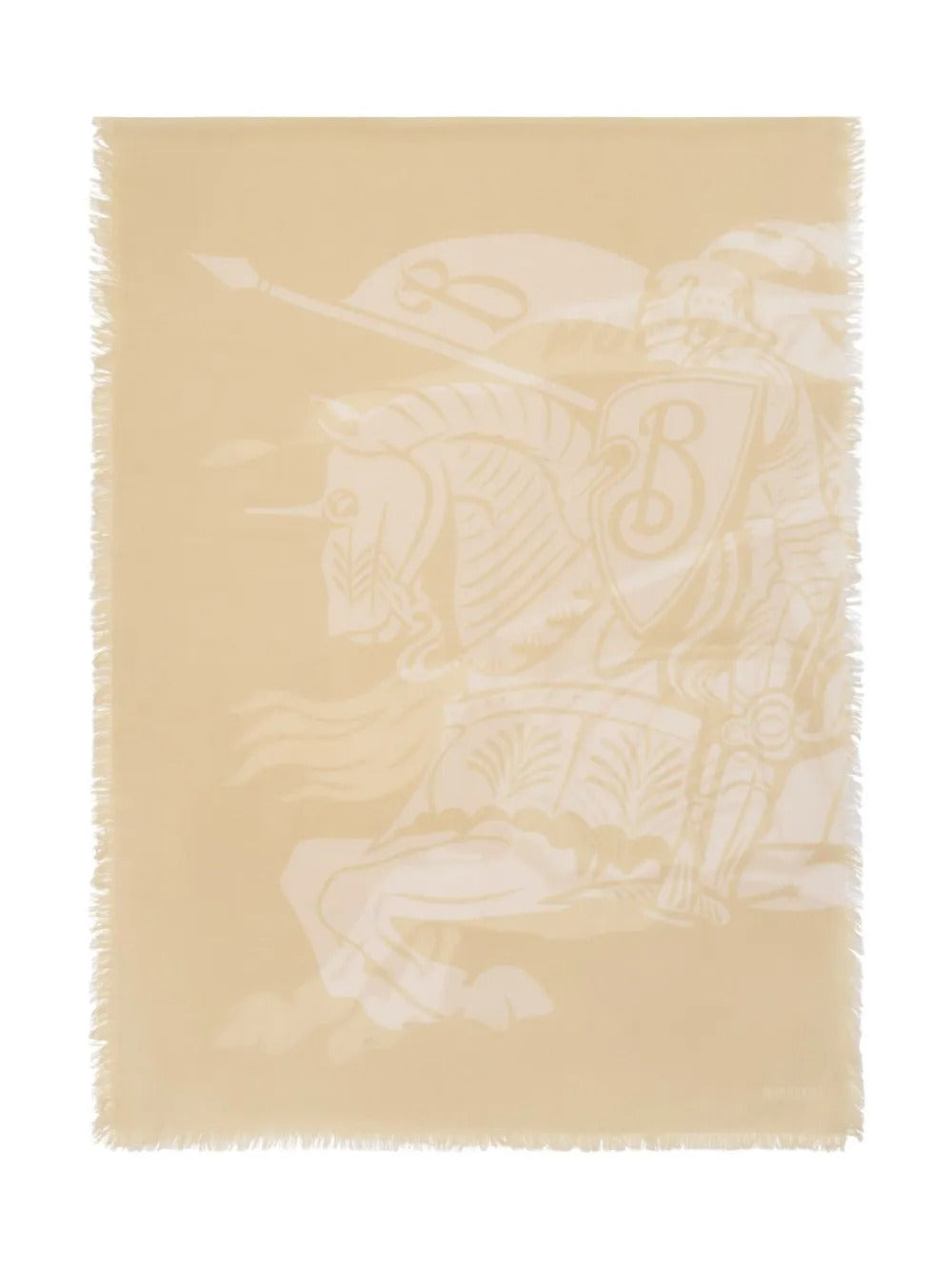 BURBERRY - Unisex Wide EKD Wool Scarf - 4