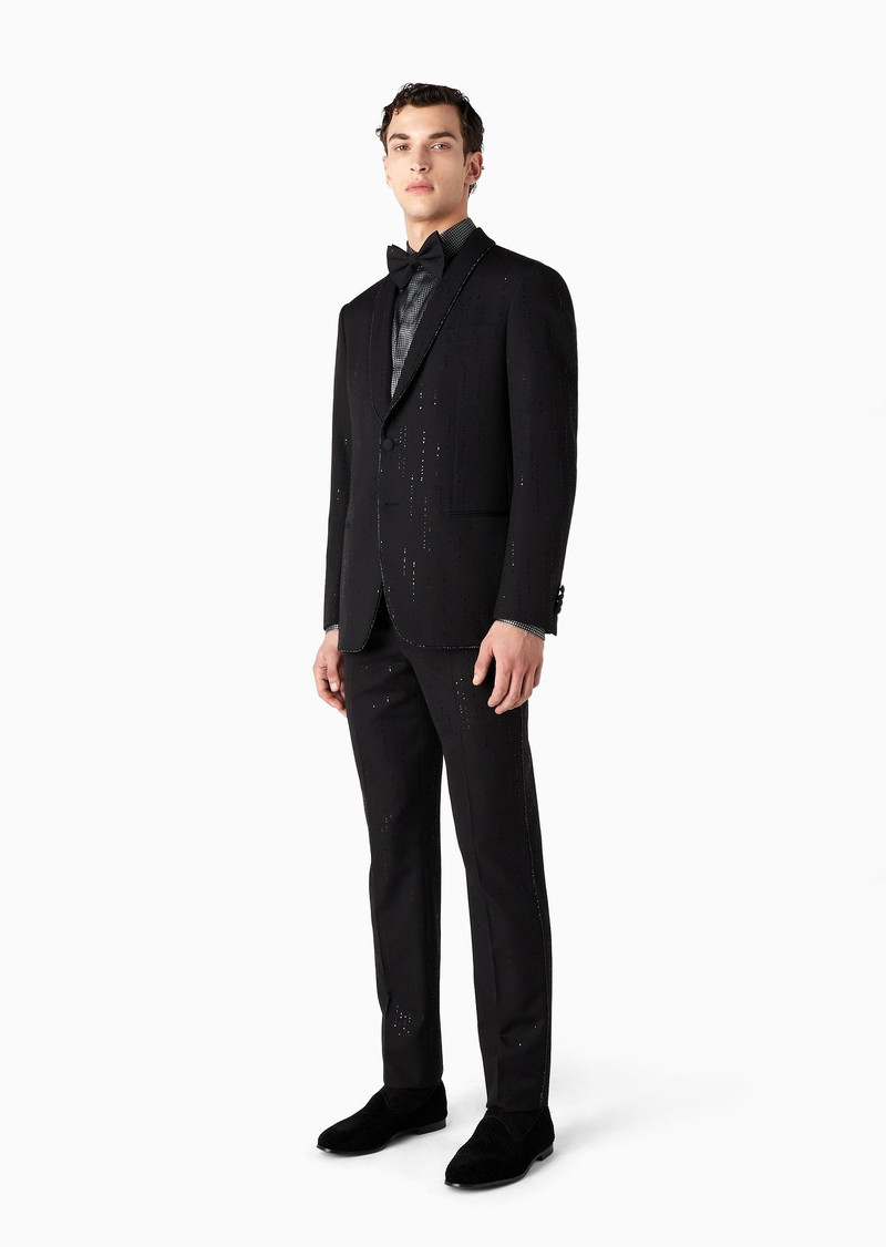 GIORGIO ARMANI ASV Giorgio’s single-breasted jacket in a pinstripe-effect virgin wool outlook