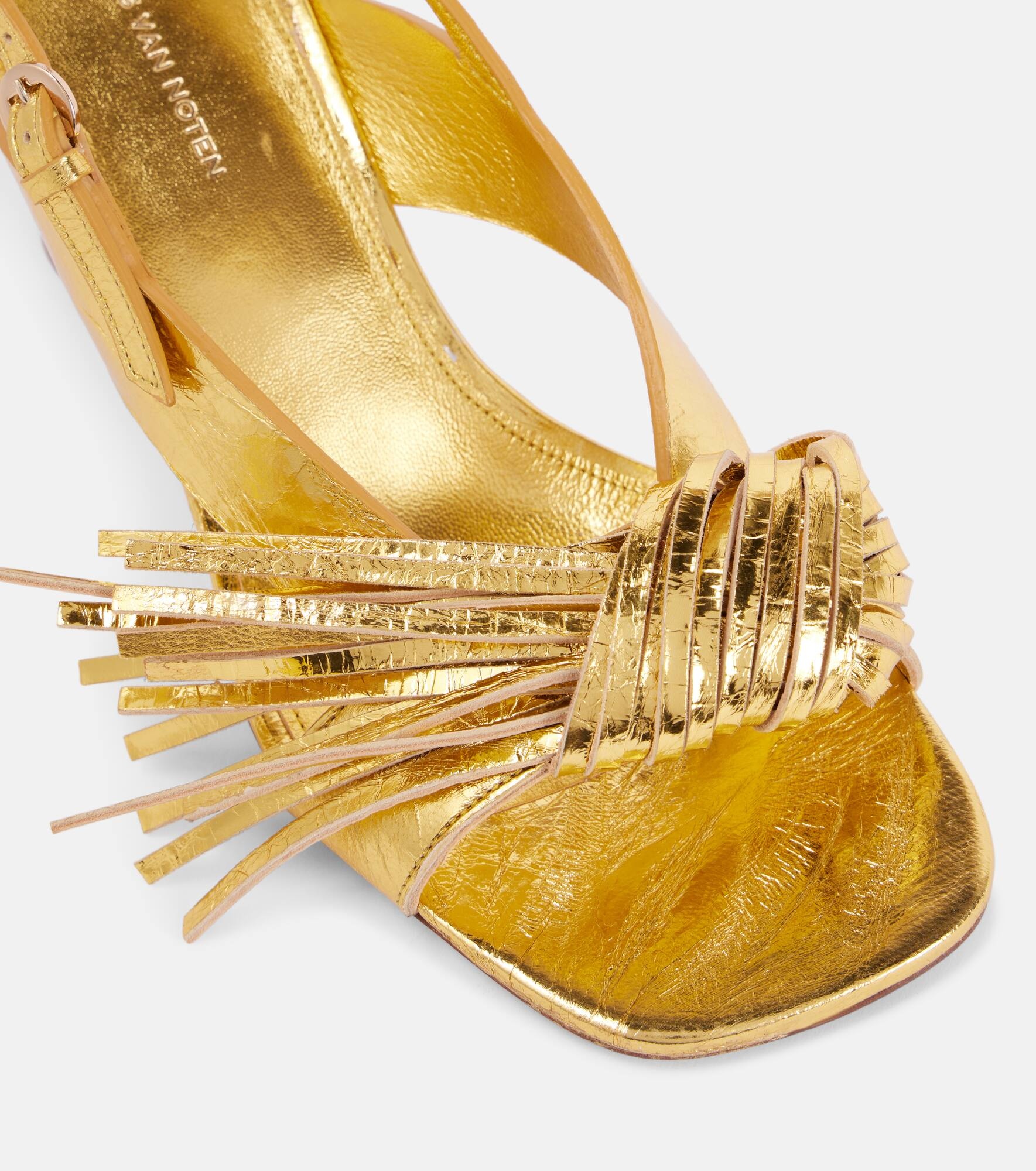 Metallic leather sandals - 6