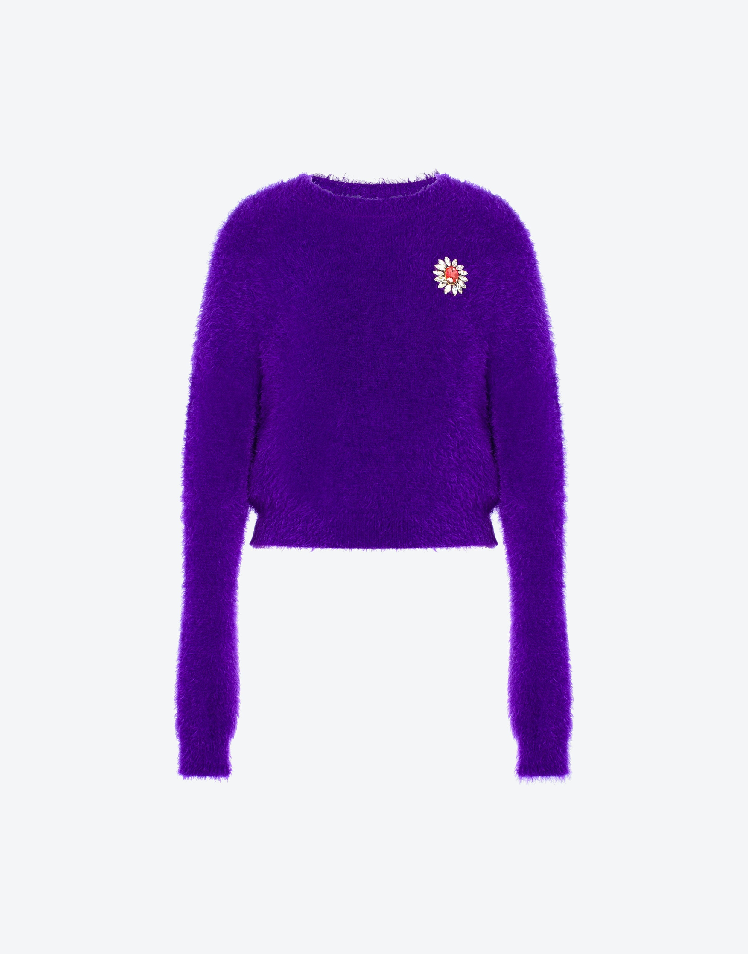 JEWEL FLOWER SOFT FABRIC JUMPER - 1