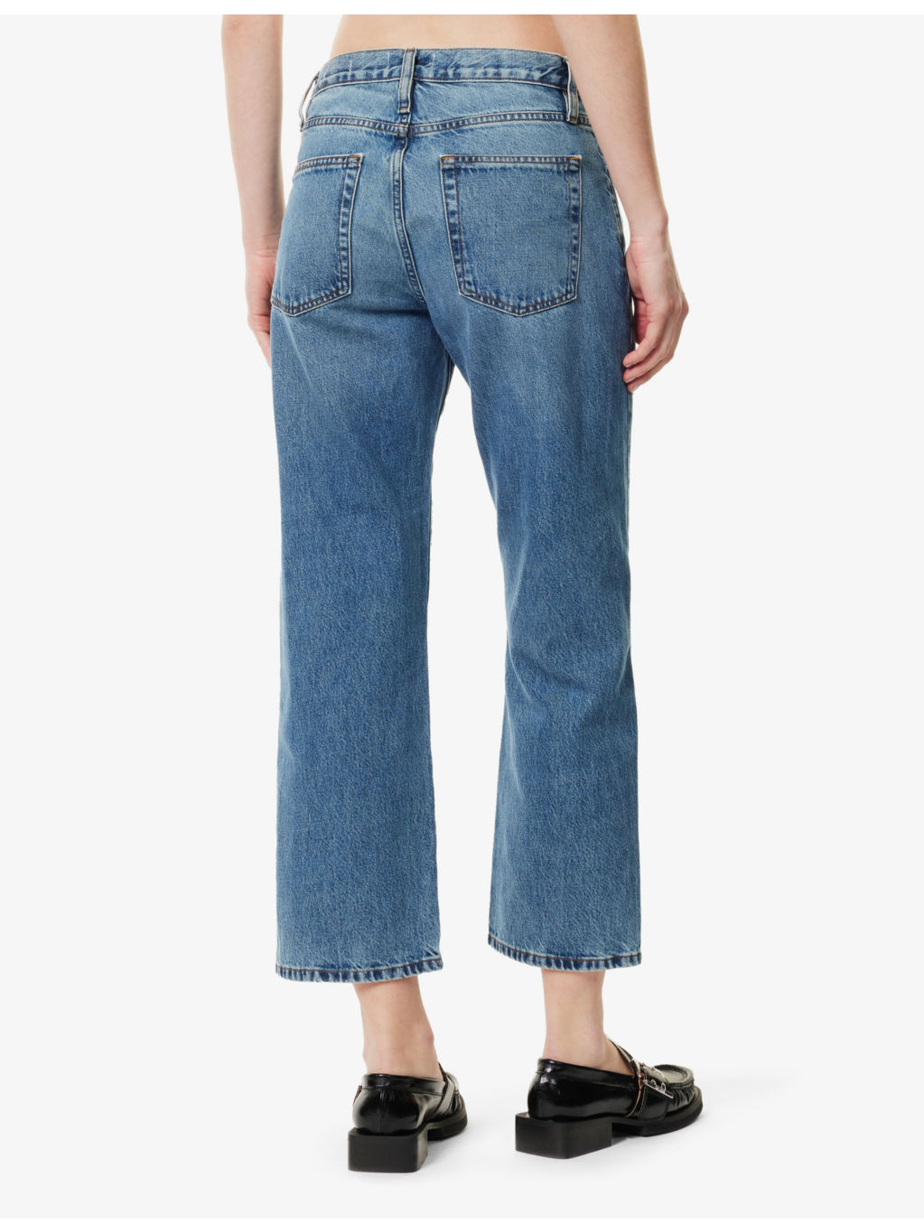 The Hang five-pockets straight-leg mid-rise regenerative-denim jeans - 4