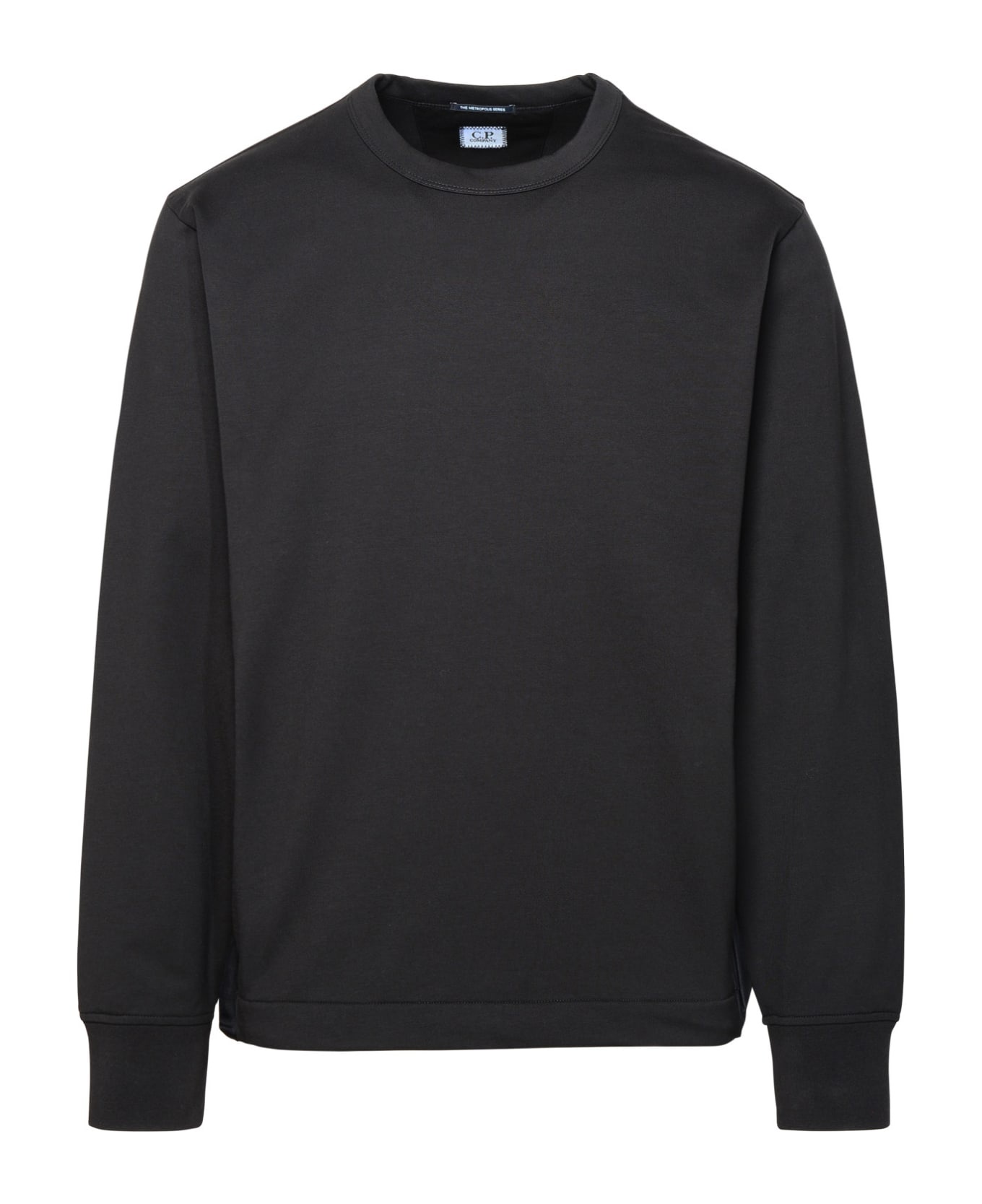 Black Cotton Blend Sweatshirt - 1