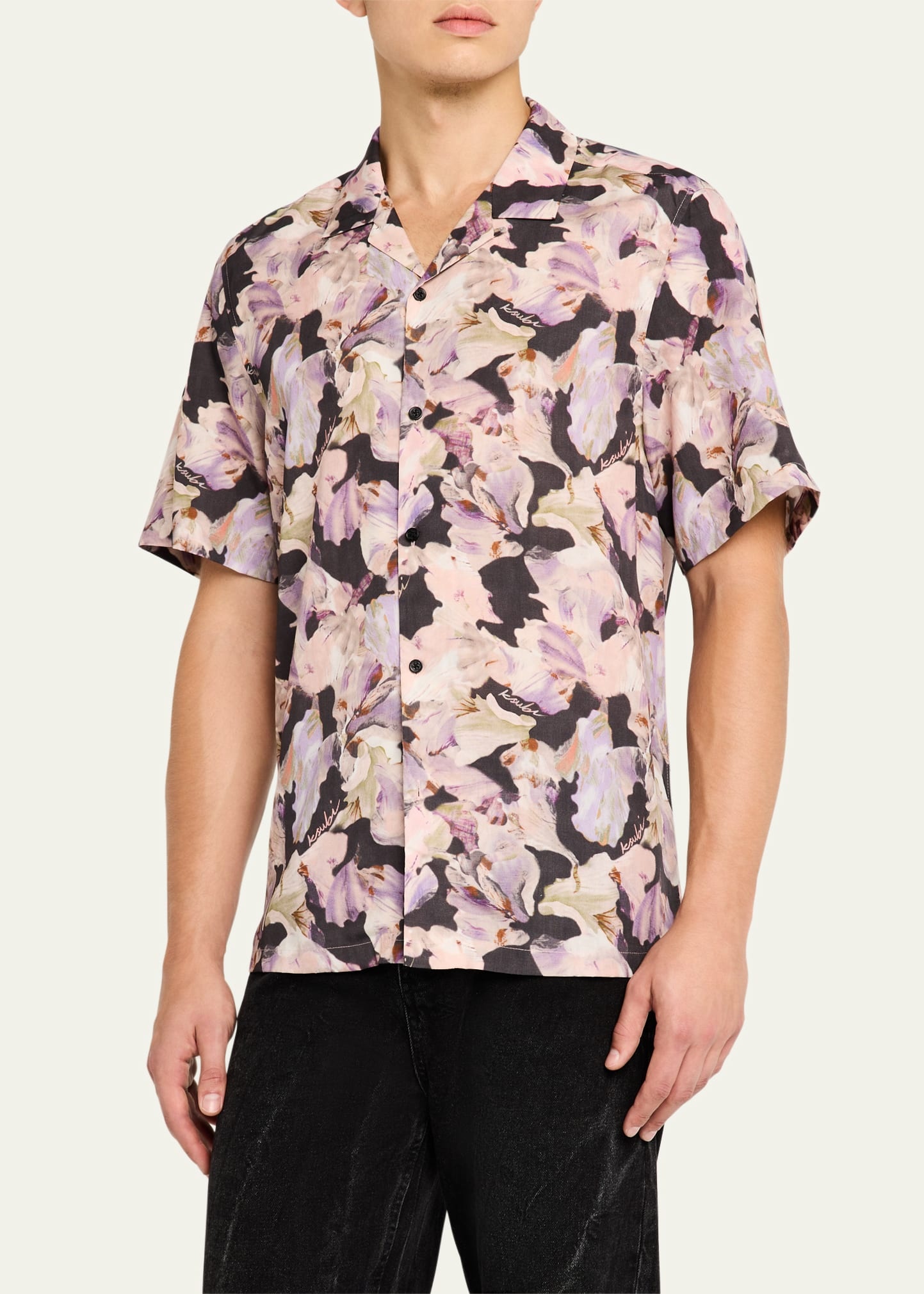 Men's Floral Camp Shirt - 4