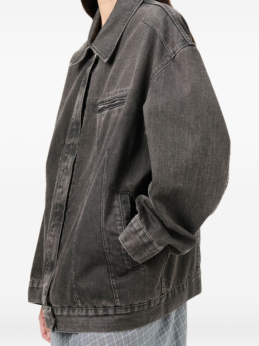 Draft panelled denim jacket - 5