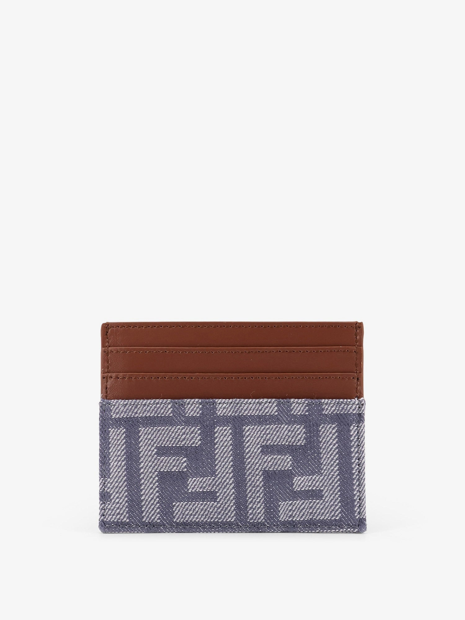 LEATHER AND FF JACQUARD FABRIC CARDHOLDER - 2