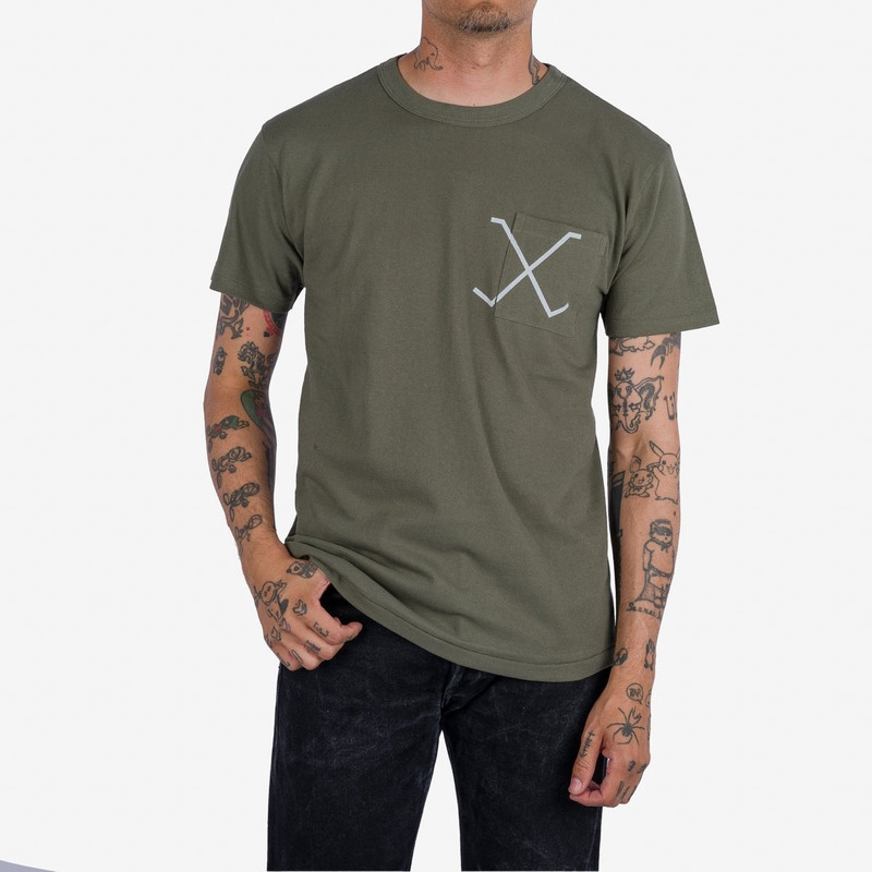 Iron Heart OGL-TEE-WX2-OLV OGL 6.2oz Pocket Tee - Olive outlook