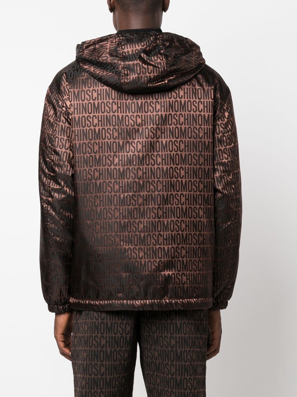 logo-print hooded lightweight jacket - 4