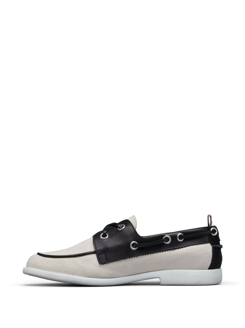piping-detail boat shoes - 3