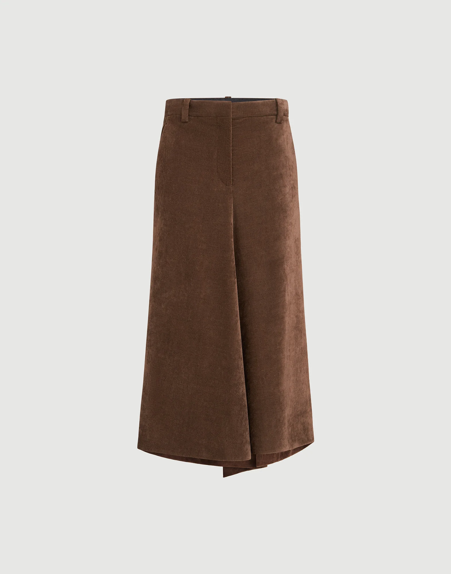Fluid corduroy flute skirt with monili - 1