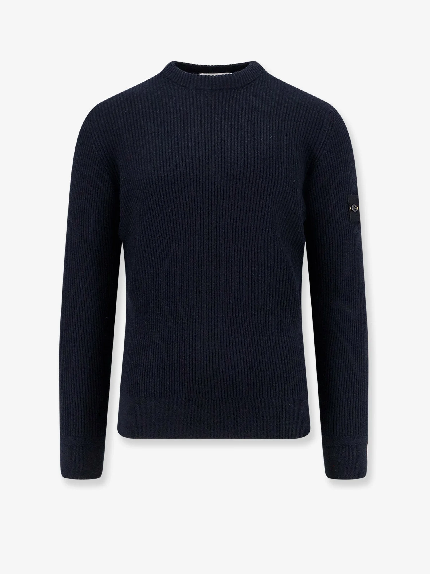 Stone Island Ribbed Certified Virgin Wool Sweater - 1