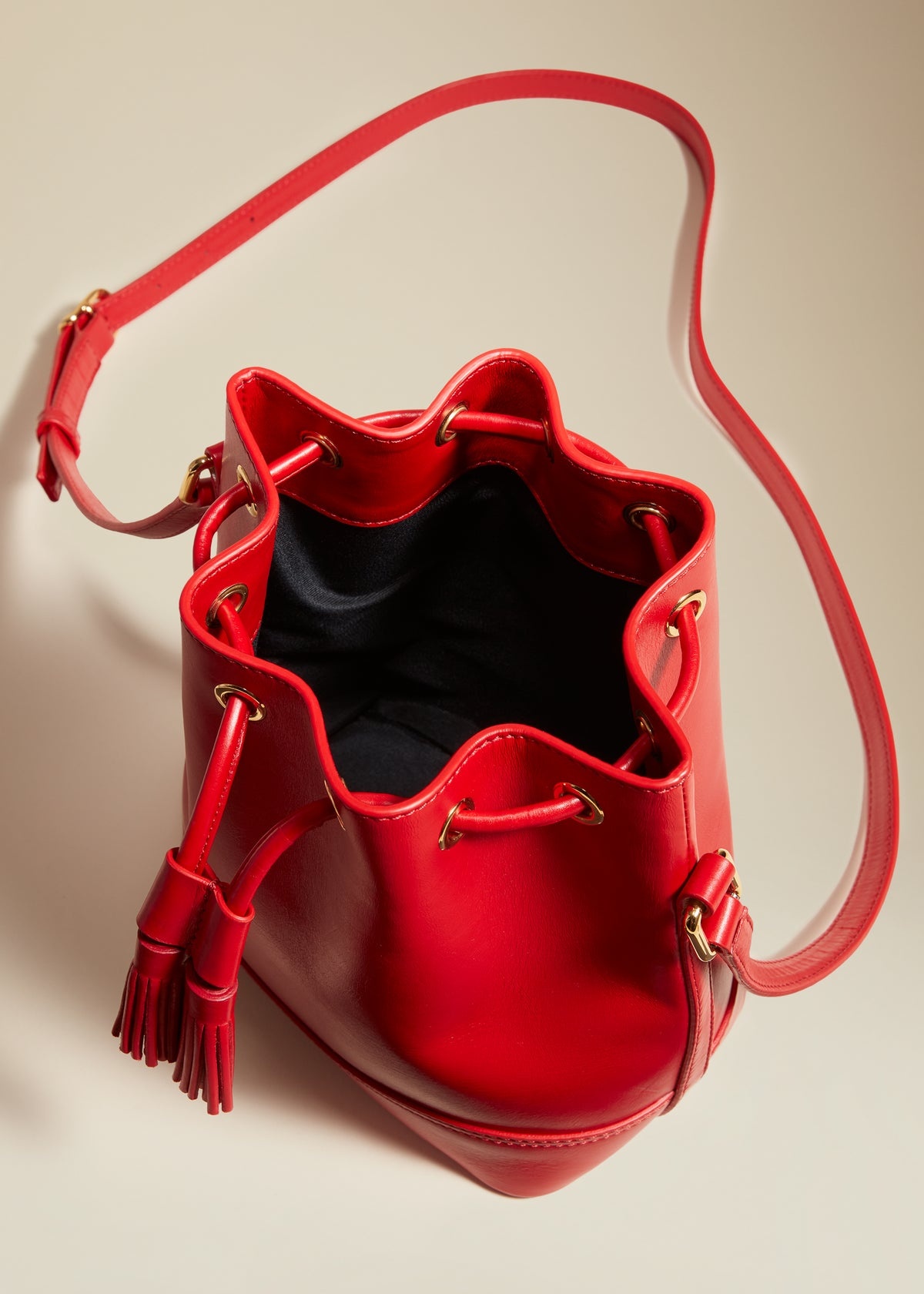 The Small Cecilia Crossbody Bag in Scarlet Leather - 4