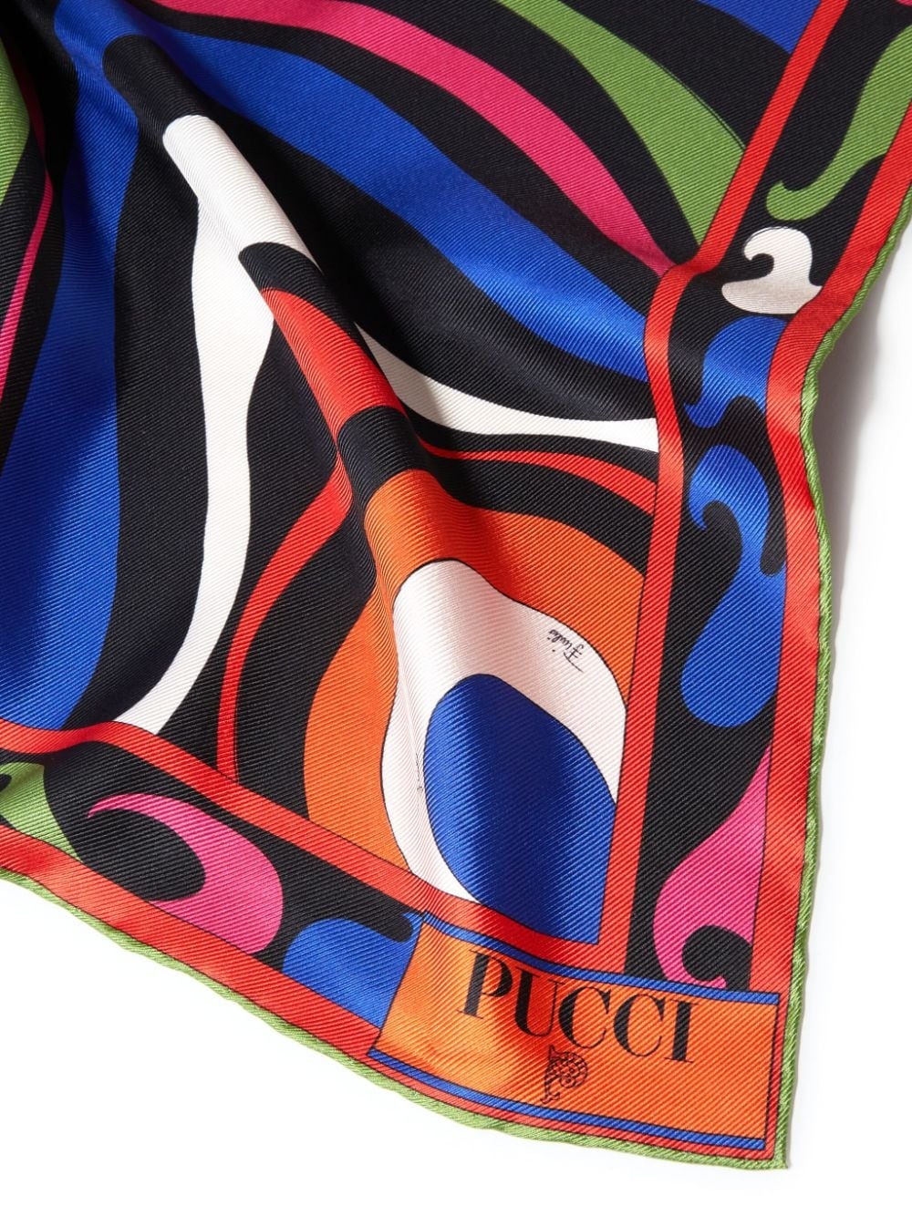 Marmo-print silk scarf - 2