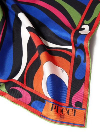 PUCCI Marmo-print silk scarf outlook