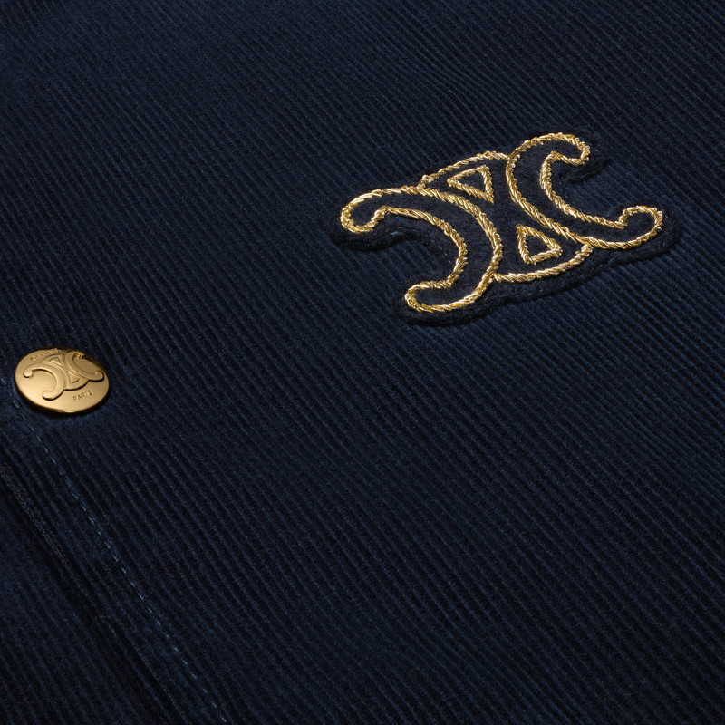 triomphe car coat jacket in corduroy 4