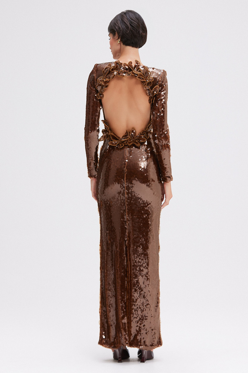 PatBO SEQUIN LONG SLEEVE GOWN (RUNWAY) outlook