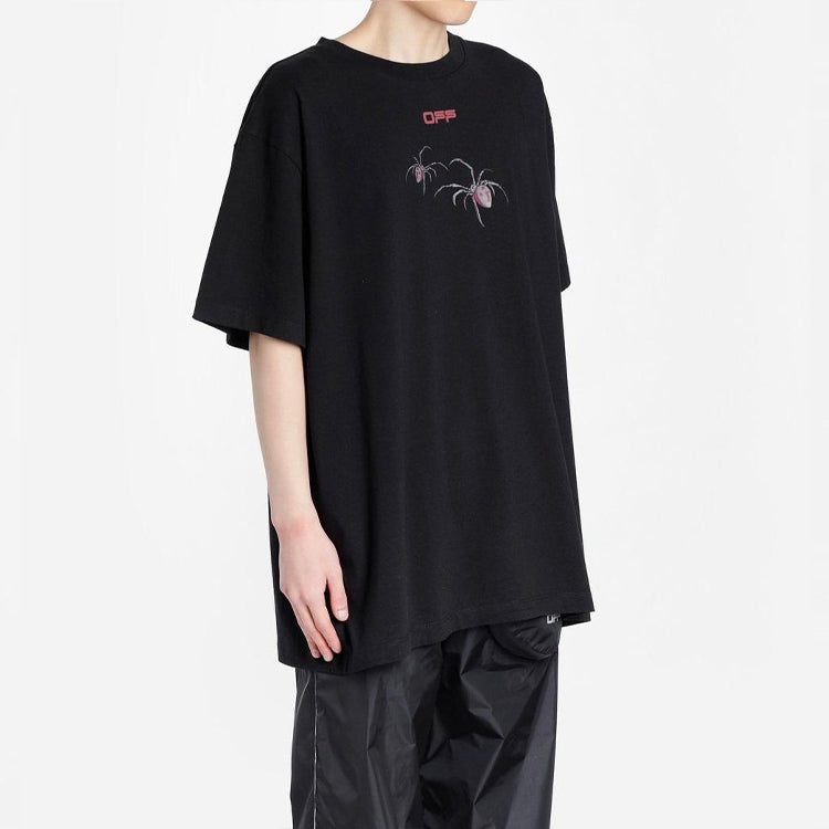 Off-White Arachno Arrow Short-Sleeve T-Shirt 'Black/Bordeau' OMAA038S201850011024 - 4