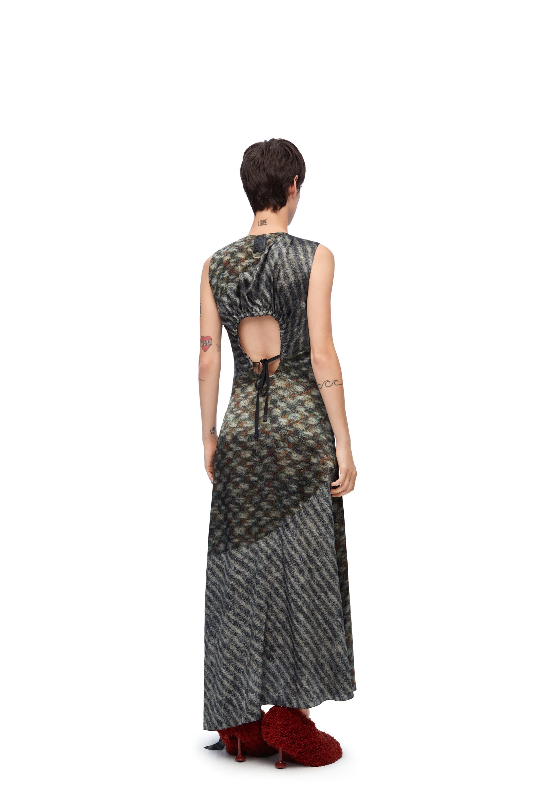 Cut out dress in silk - 3