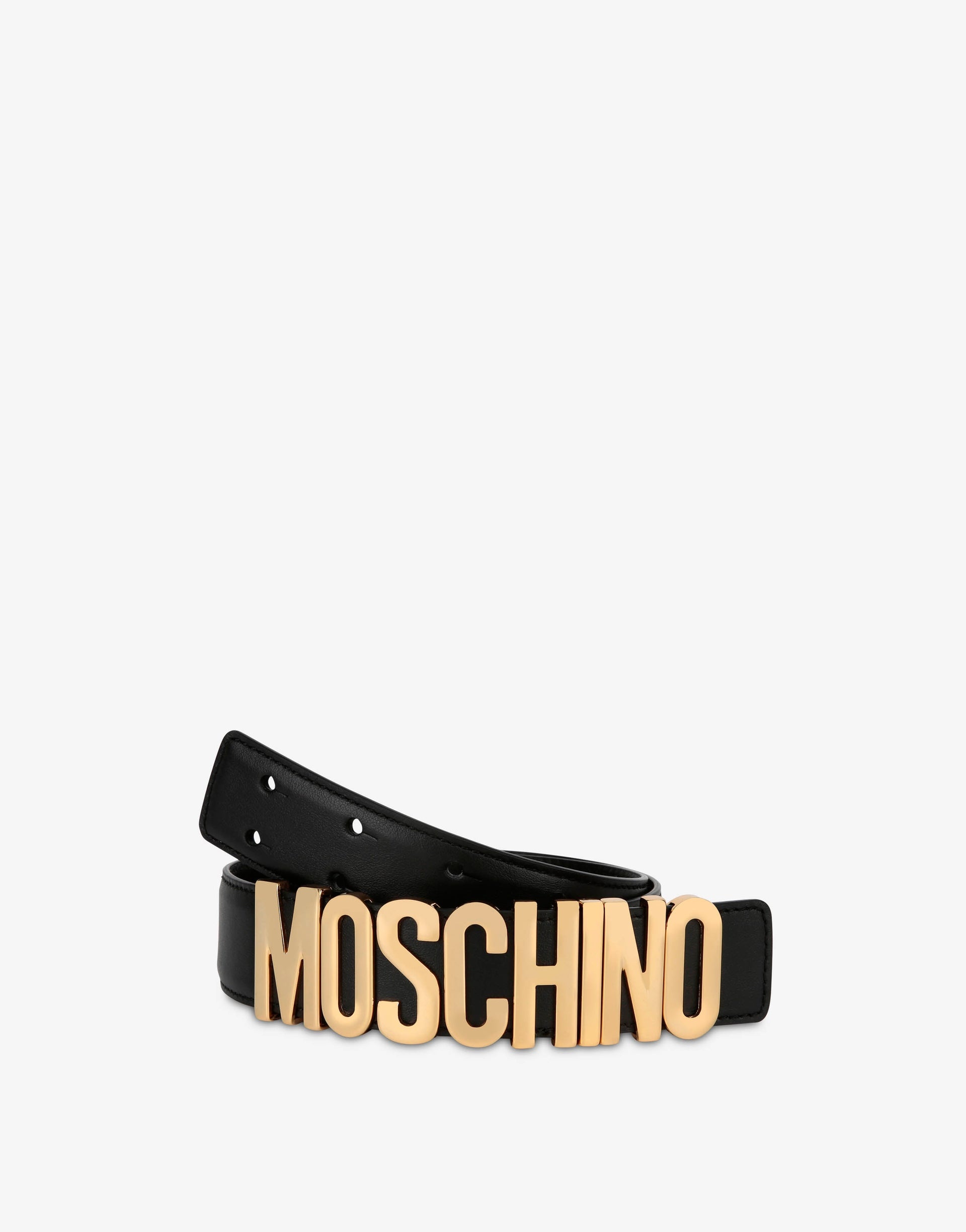 BELT IN LEATHER WITH LOGO - 2