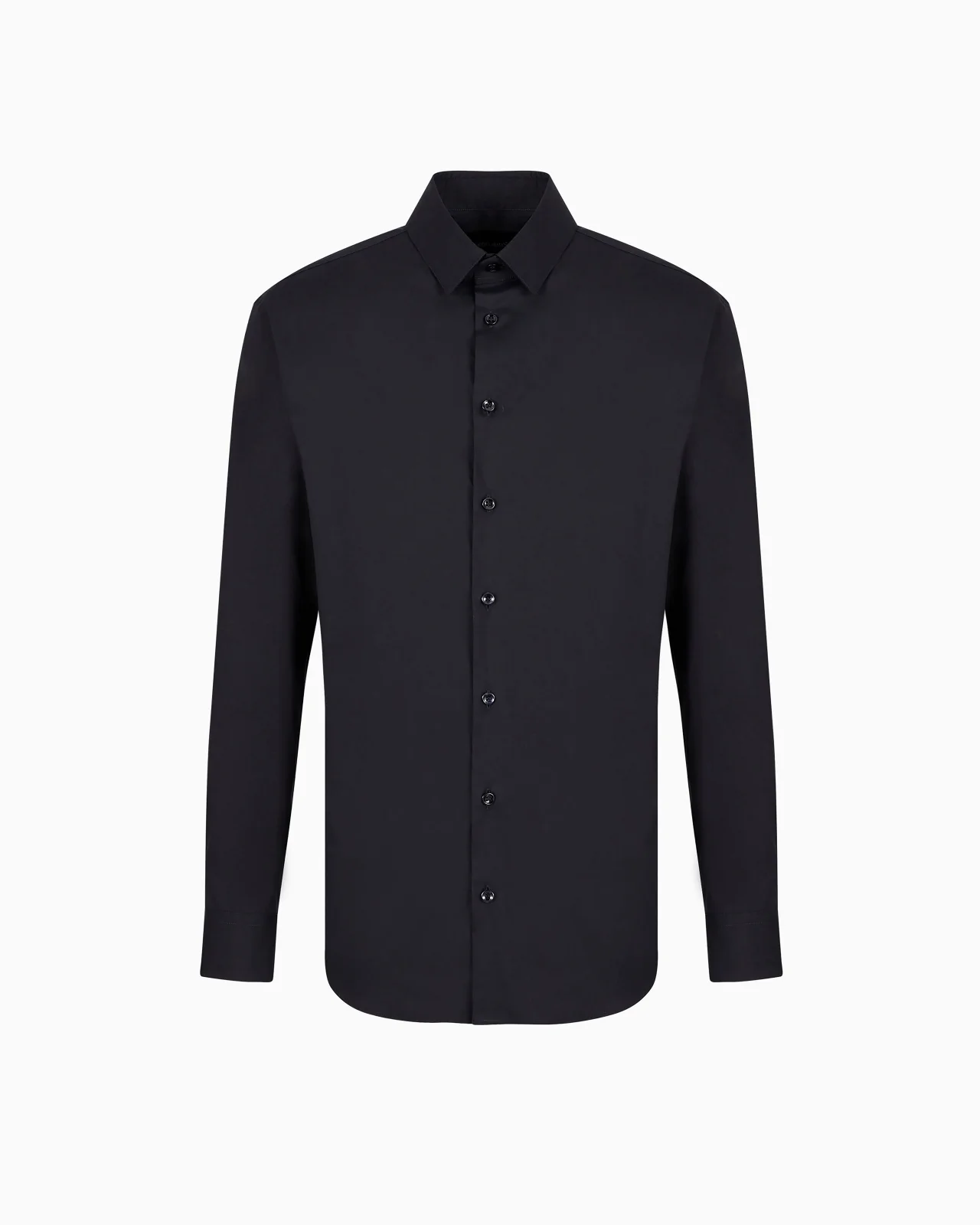 Plain-knit stretch cotton shirt - 1