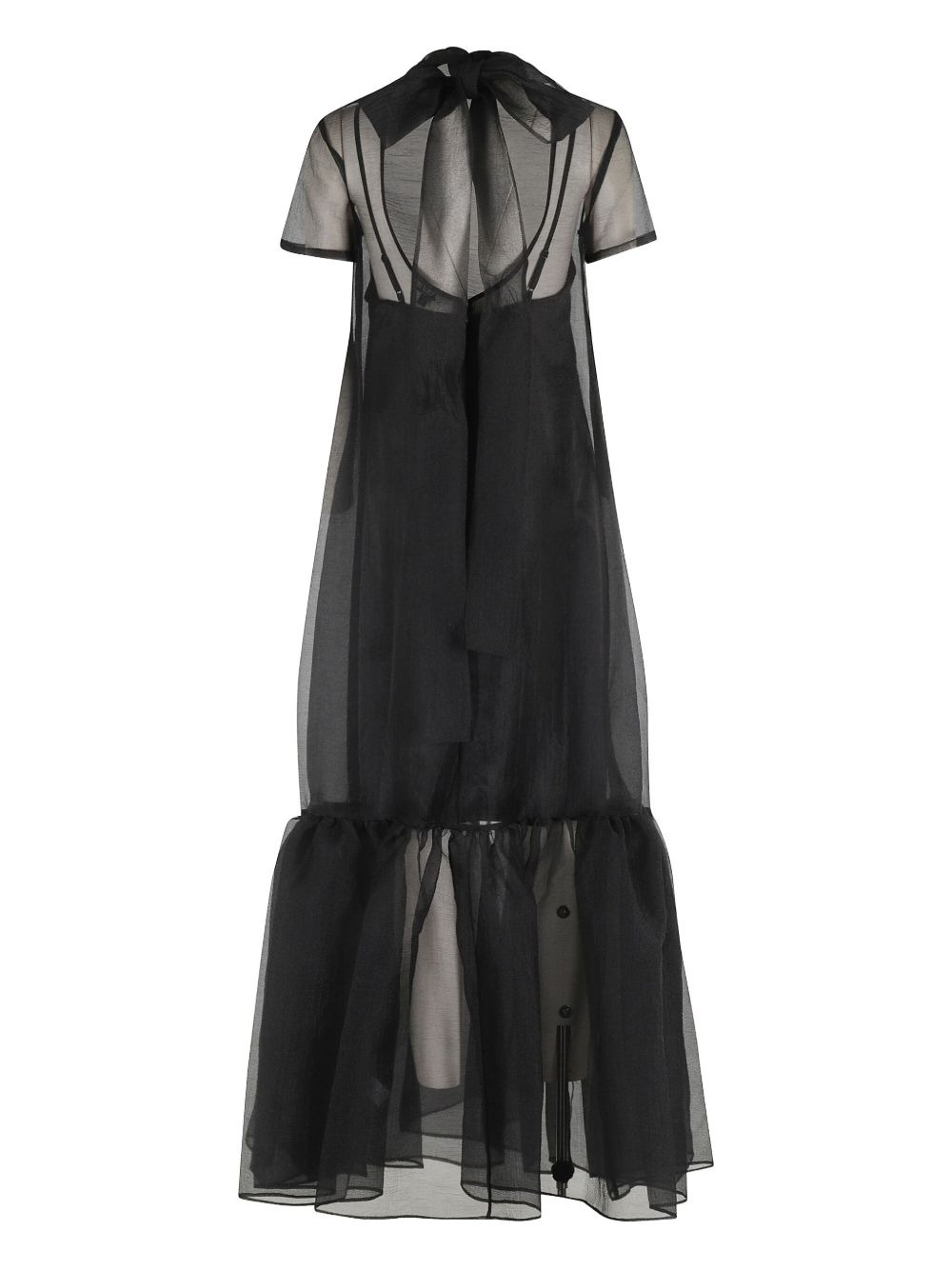 sheer ruffled maxi dress - 2