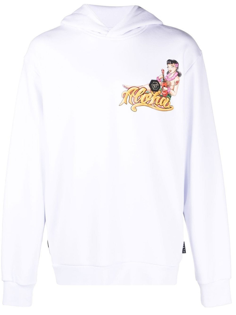 Hawaii-print hoodie 1