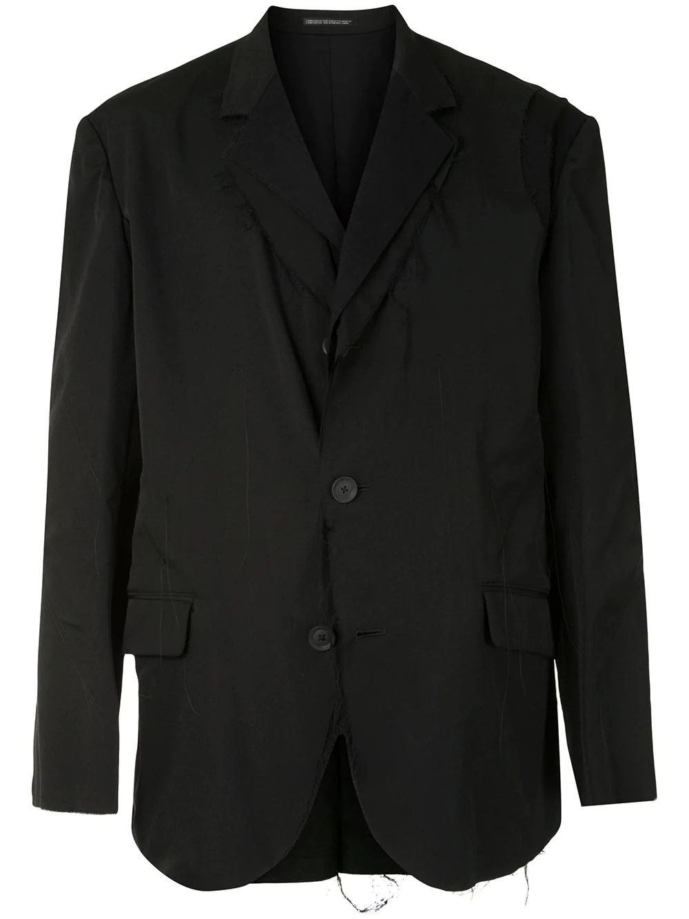 raw-edge single-breasted blazer - 1