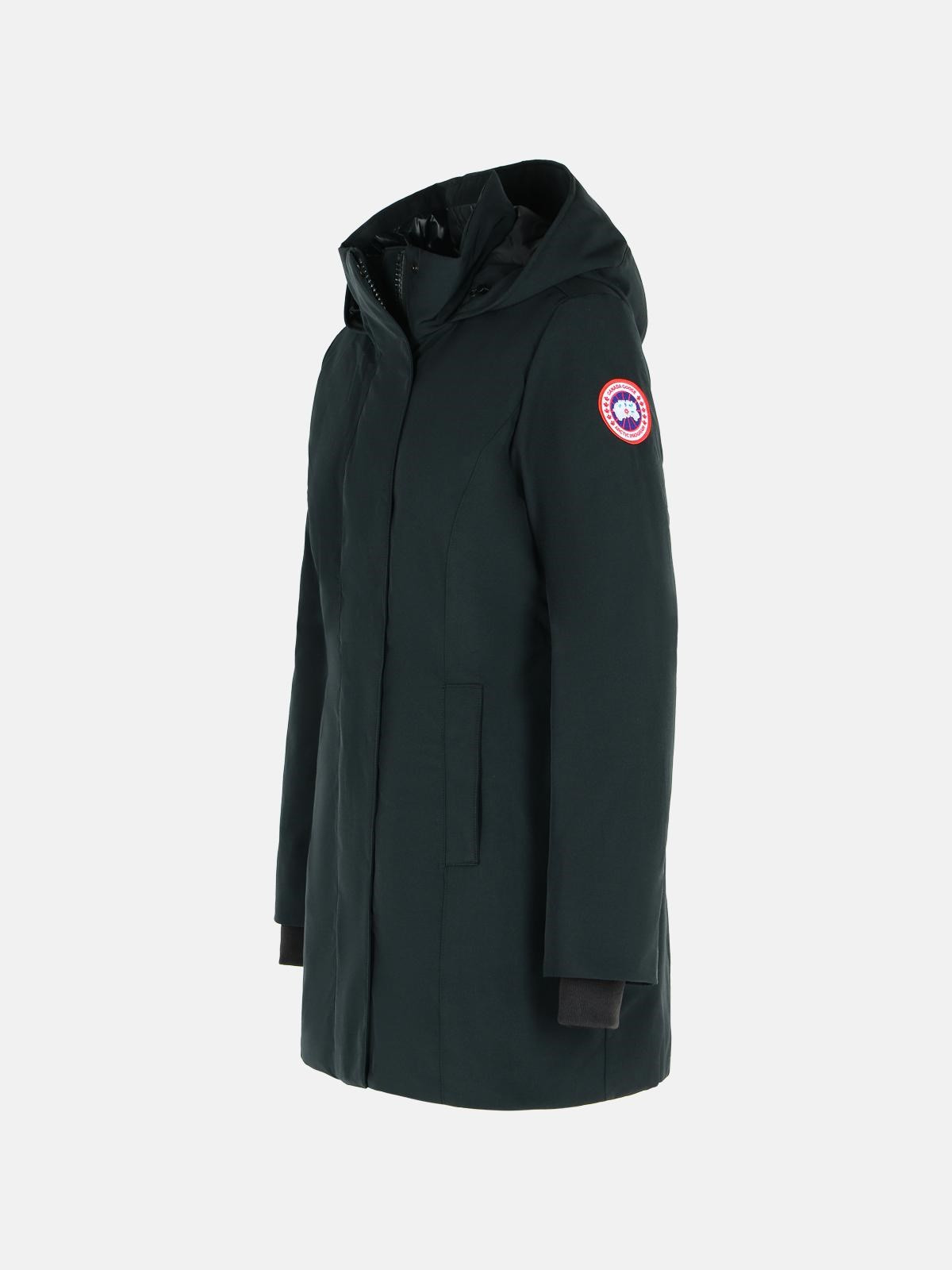 POLYESTER AND BLACK COTTON COAT - 2