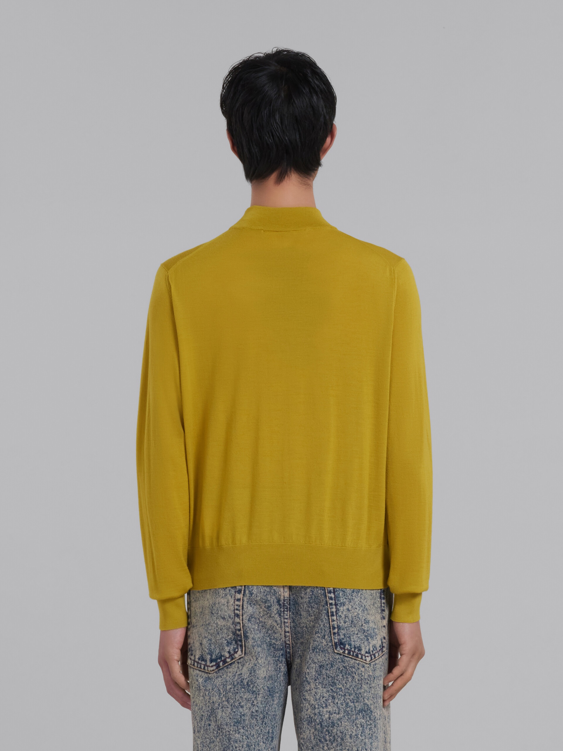 LIME GREEN VIRGIN WOOL JUMPER WITH EMBROIDERY - 3