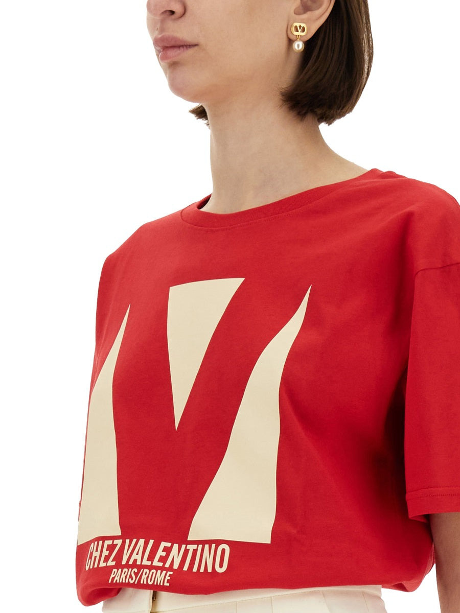 Valentino Women "Chez Valentino" Print T-Shirt - 4