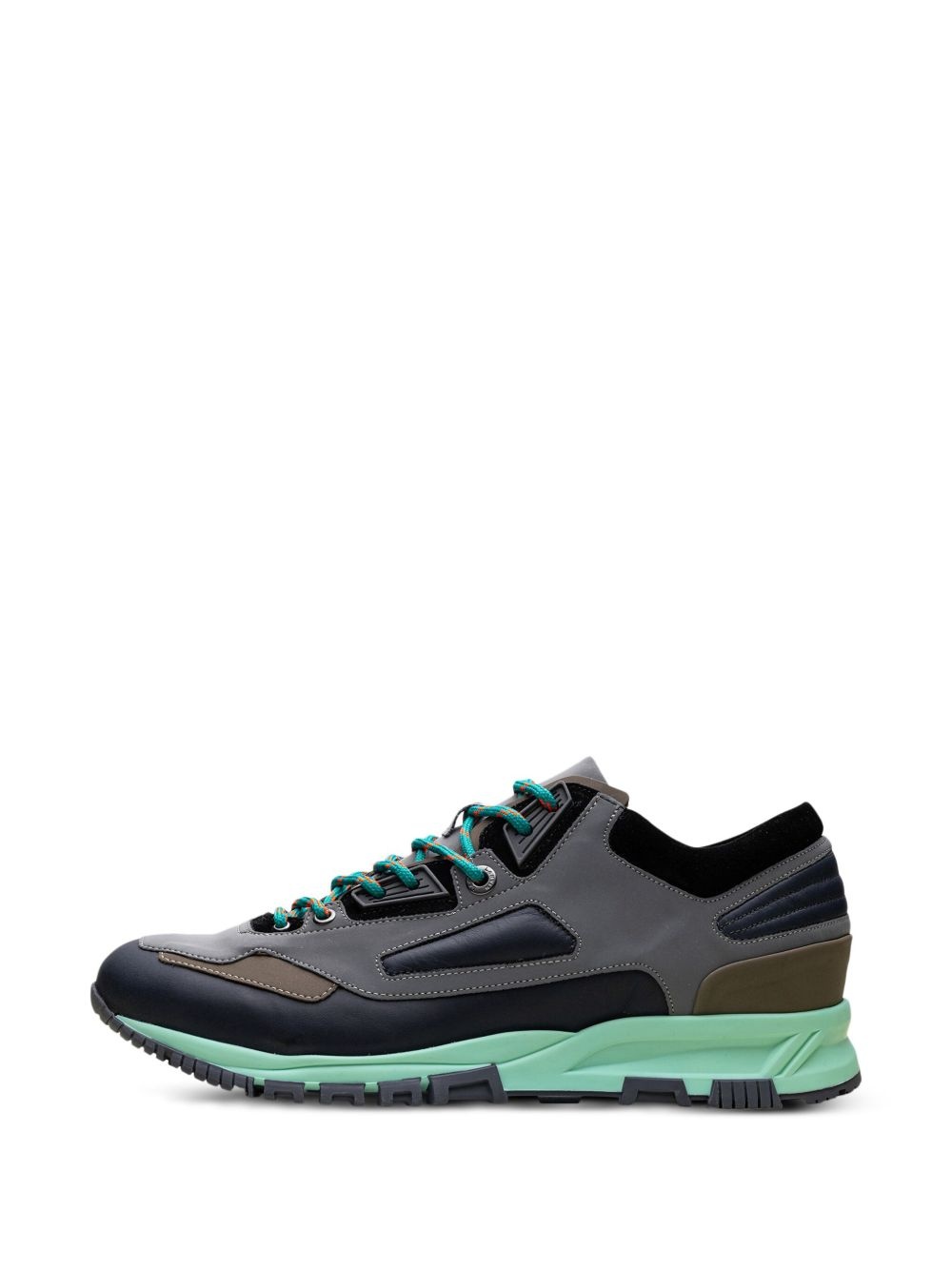 Reflective "Grey/Navy Blue" running sneakers - 5