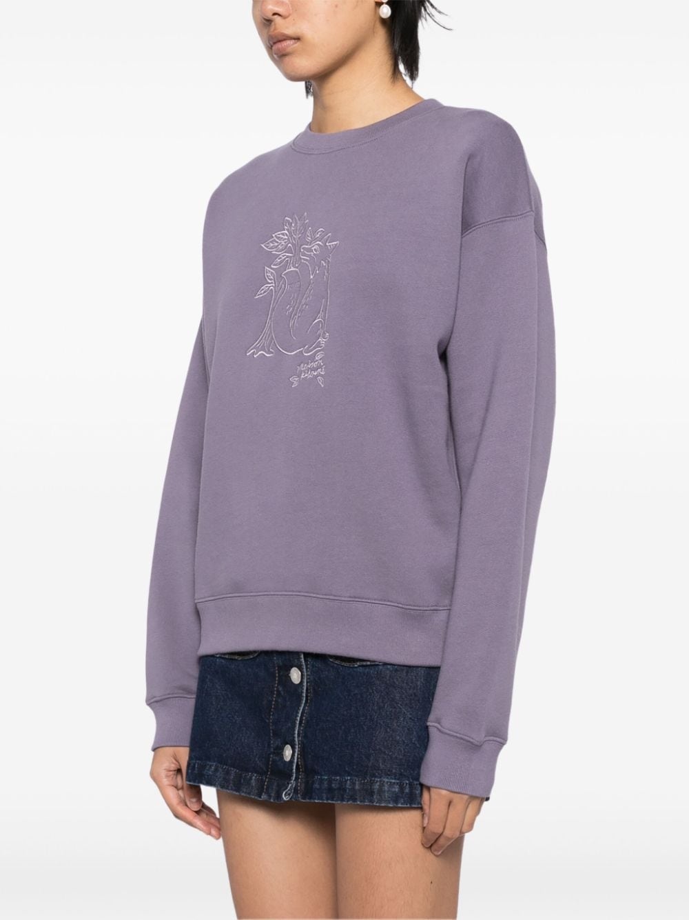 embroidered design sweatshirt - 3