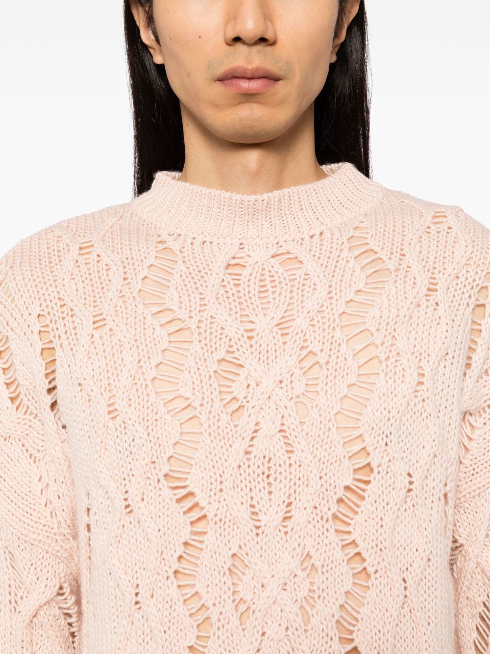 cable sonar round-neck jumper - 5