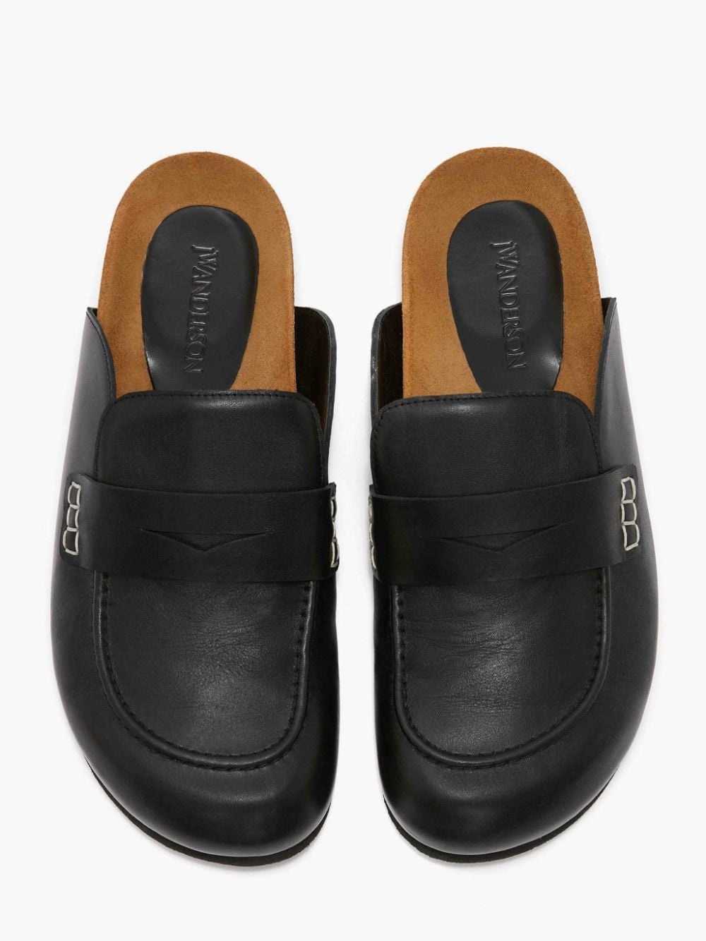 WOMEN'S LEATHER LOAFER MULES - 4
