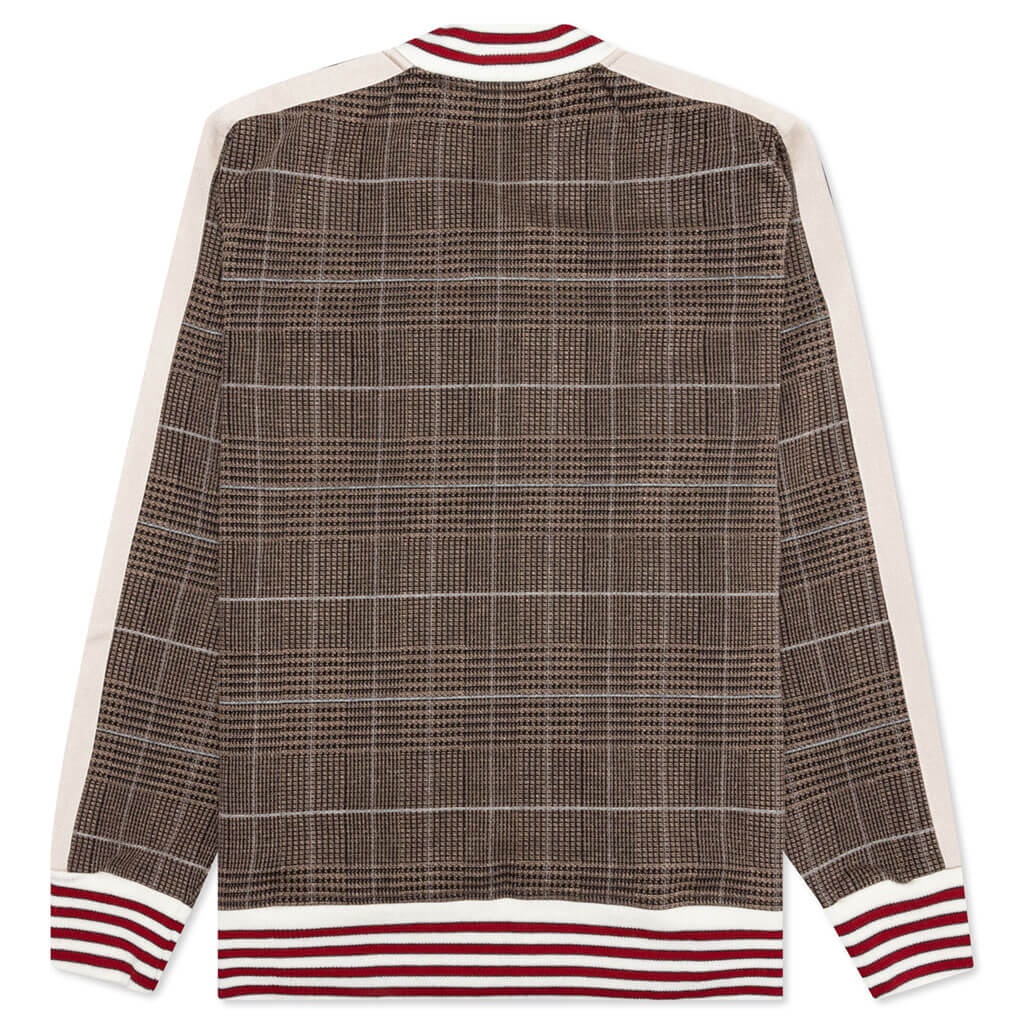 PALM ANGELS BOMBER TRACK JACKET - BROWN/OFF WHITE - 2