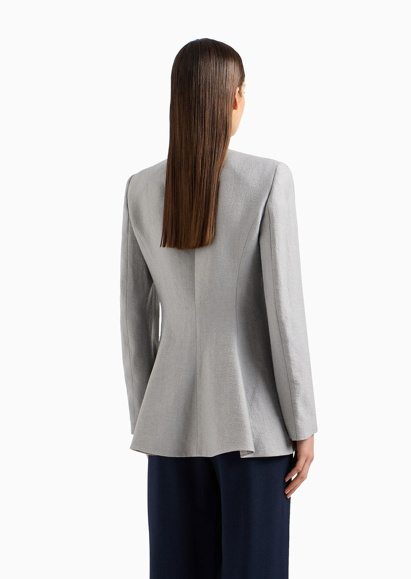 Icon ASV guru-collar jacket in a flowing Lyocell and linen blend armure fabric 3