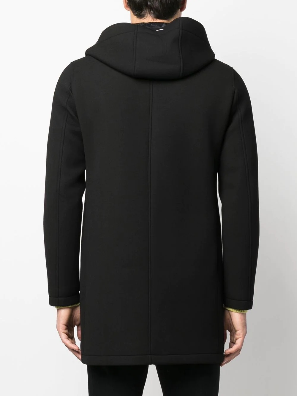 single-breasted hooded parka coat - 4