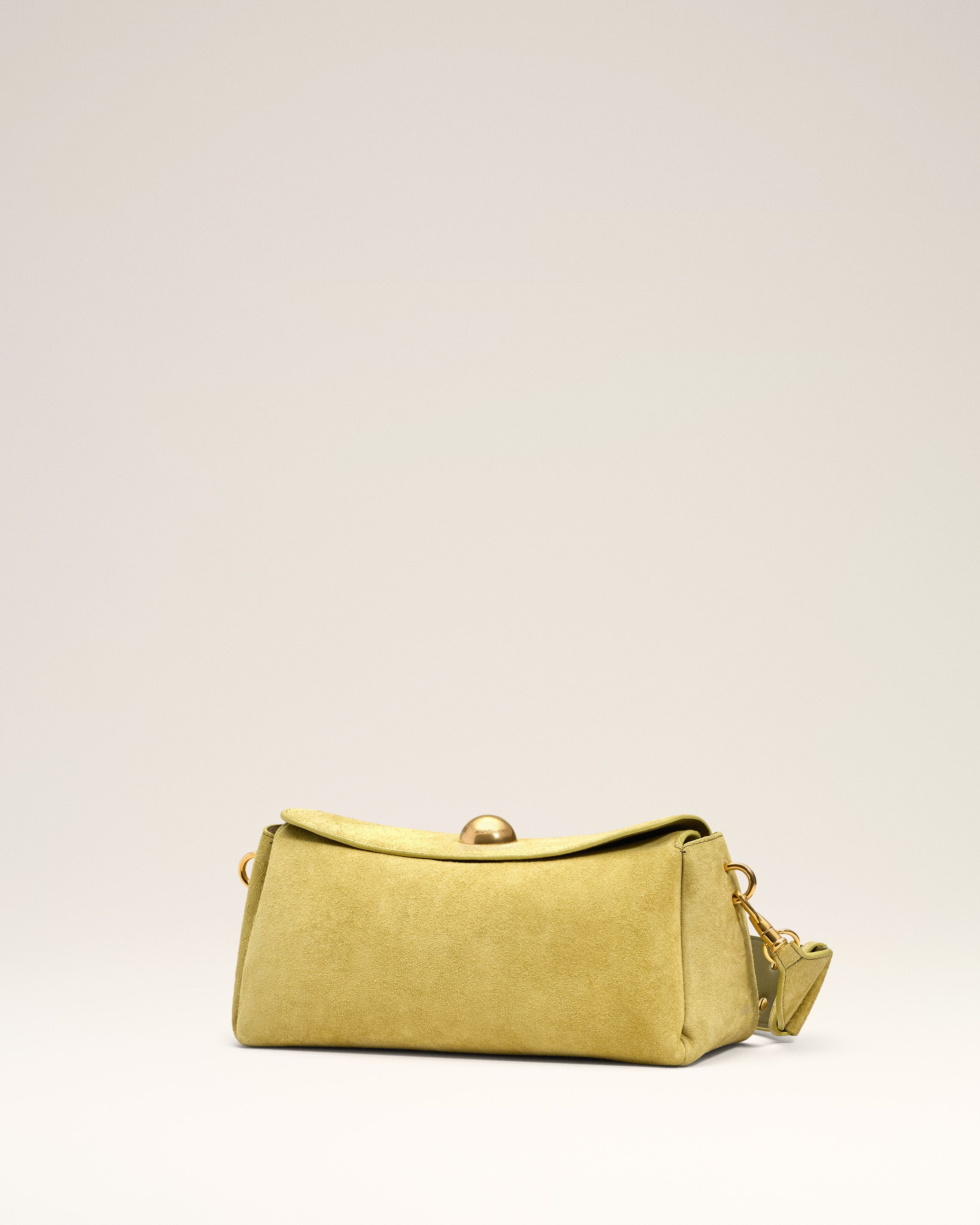 GREEN SUEDE LEATHER CARROUSEL BAG - 4