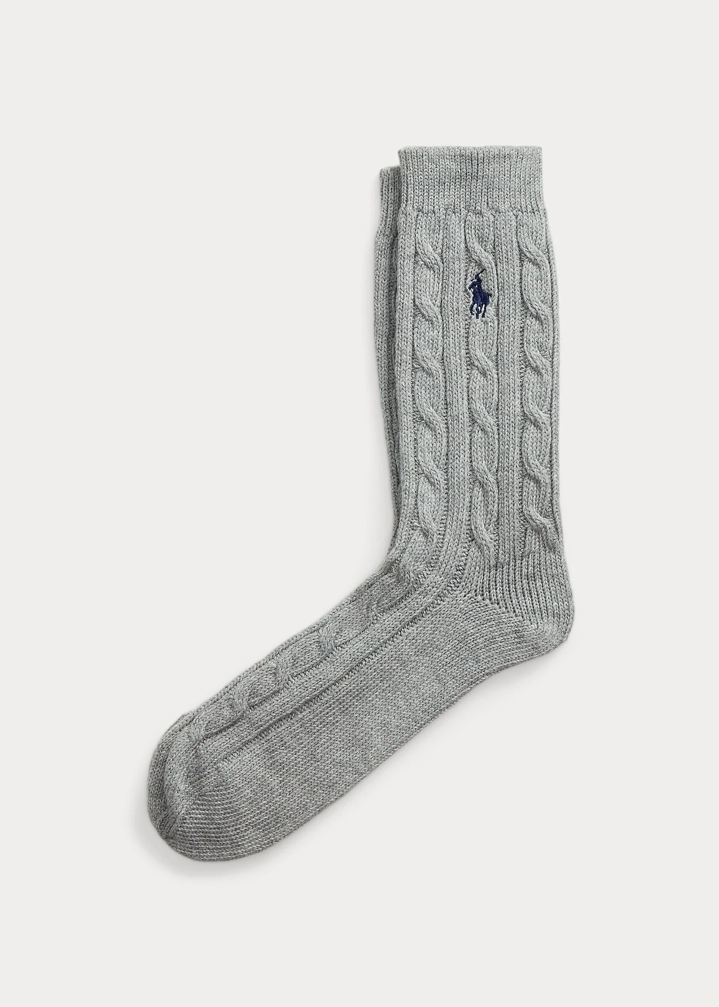 Cable-Knit Crew Socks - 1