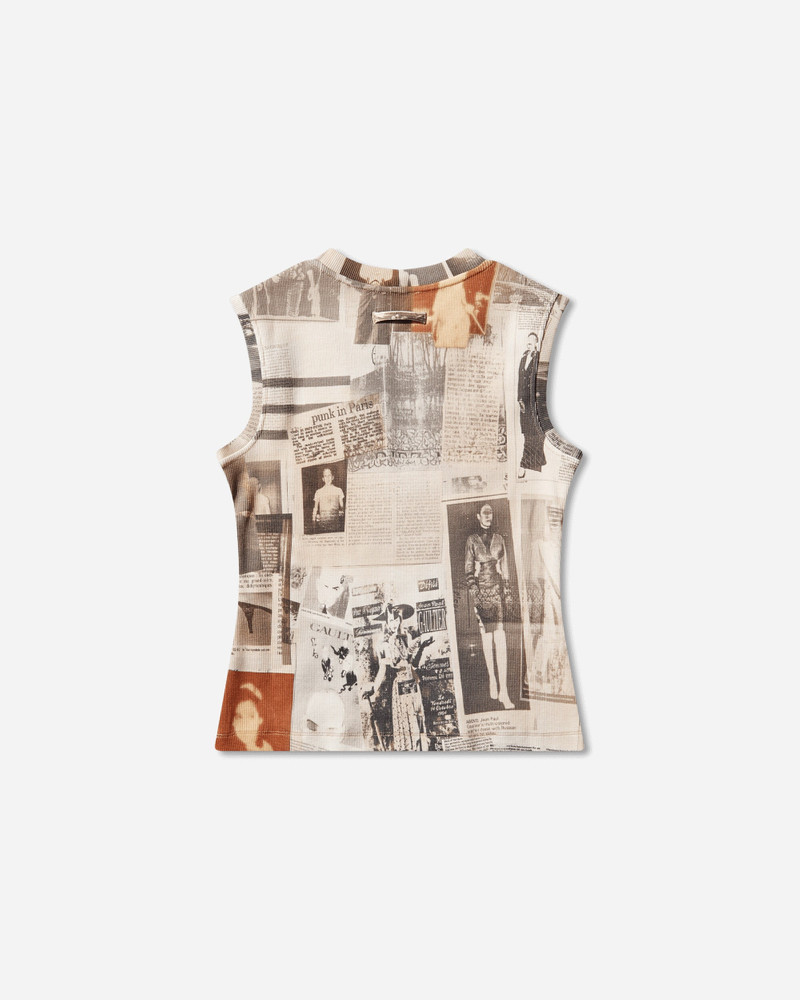Jean Paul Gaultier Women's Cotton Journal Tank Top Ecru outlook