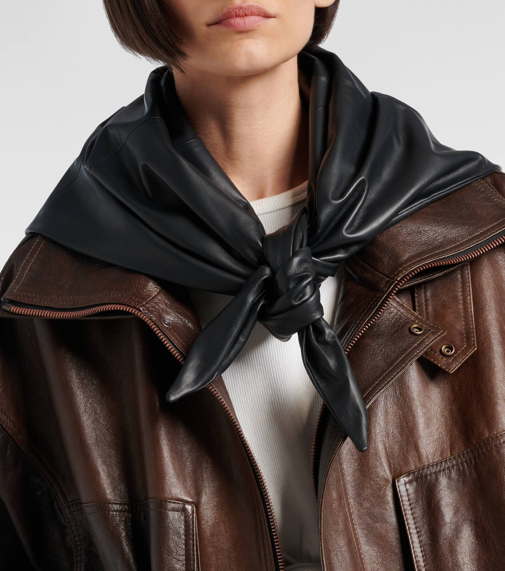 Leather scarf - 5